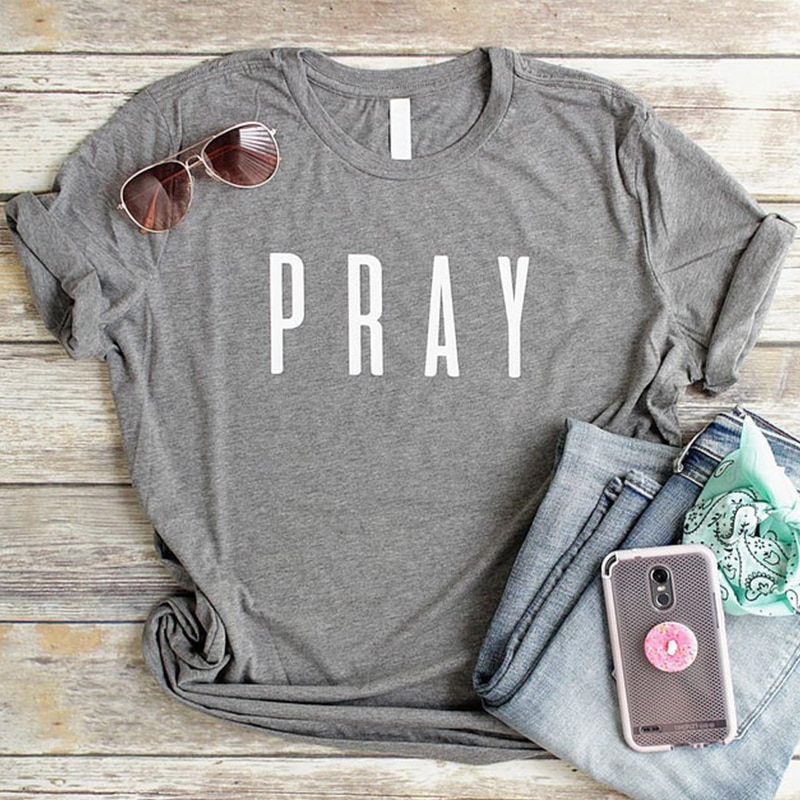 Pray Christian T Shirts Fashion Clothes Women's Tshirt Easter T-shirt ...